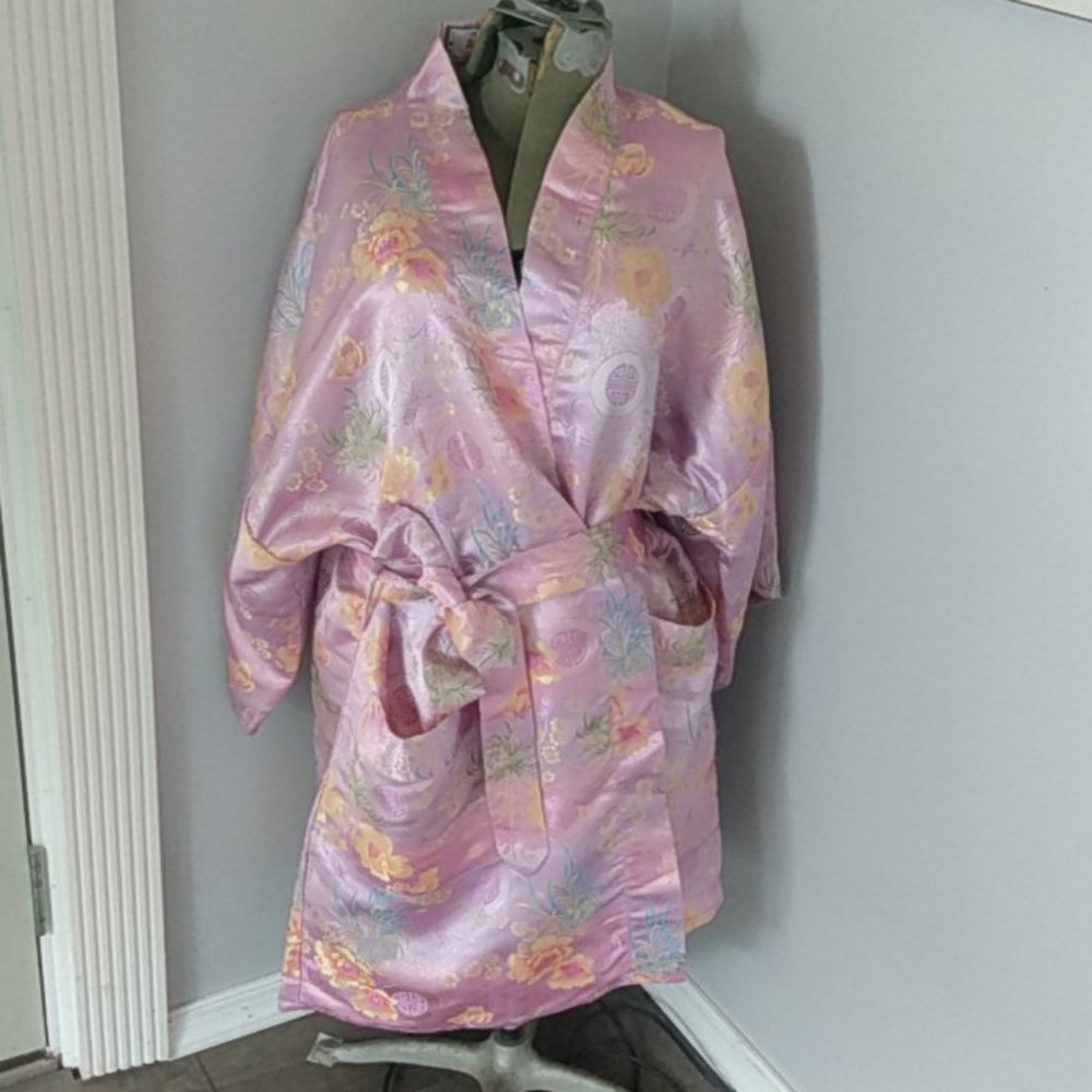 Vintage Solz squirrel chinese kimono robe XXL